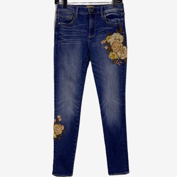 211 DRIFTWOOD Jackie Floral Embroidered Jeans - Picture 1 of 15